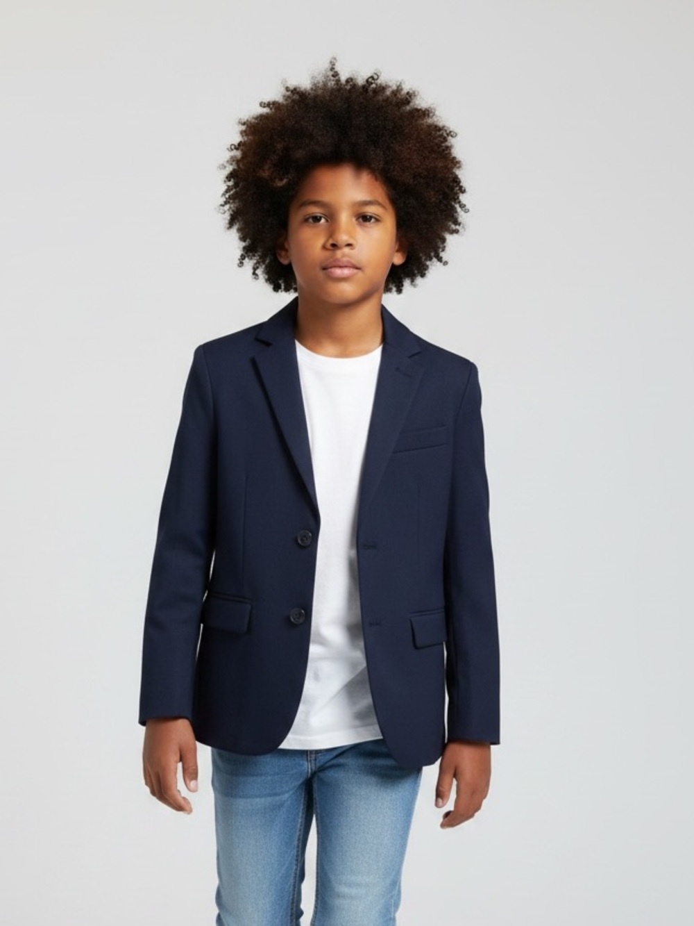 Perry Ellis Navy Suit Jacket Boy Size 8